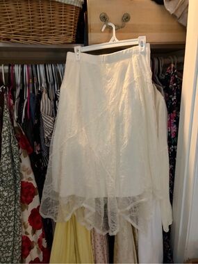 Women's Cream Lace Layered Skirt - Classic Feminine Style